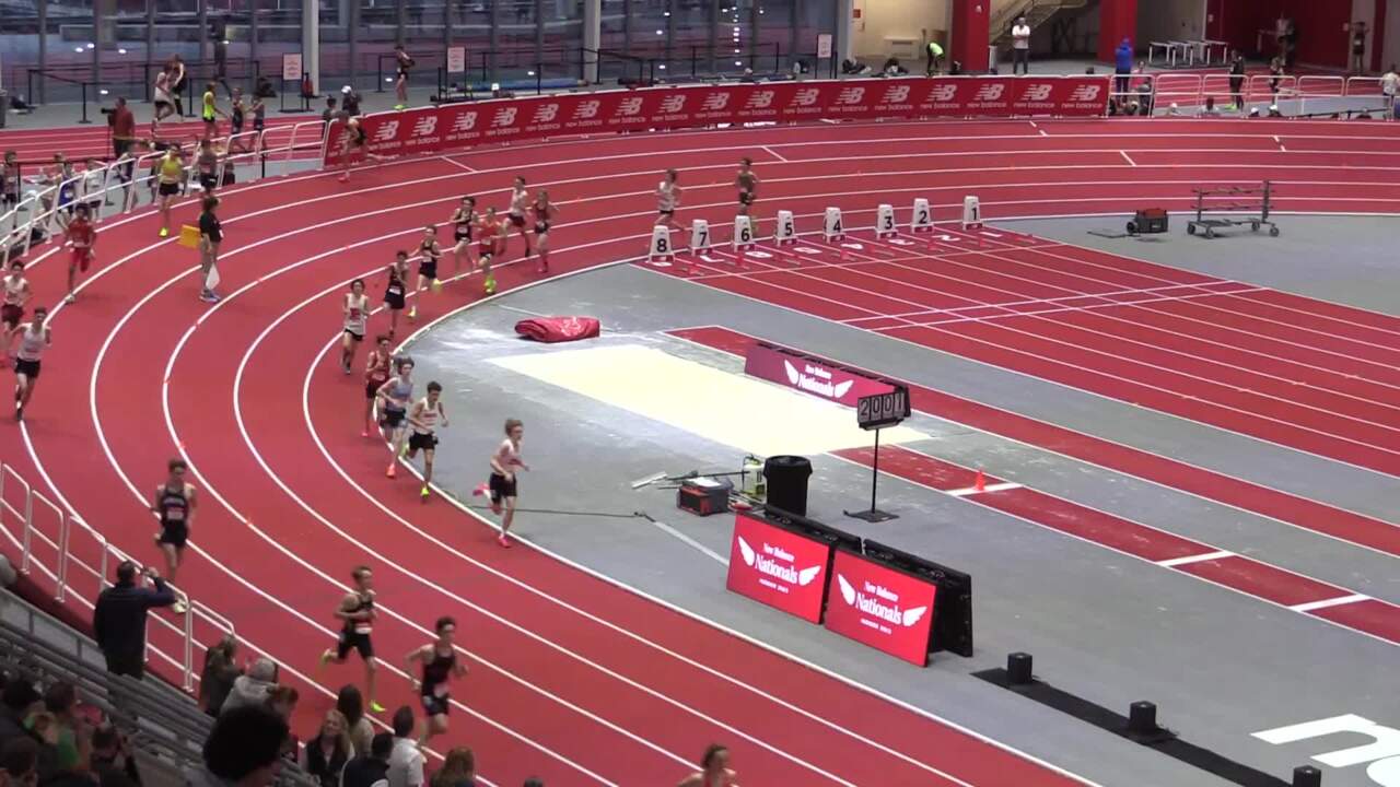 New Balance Nationals Indoor Videos Boys Freshman 1 Mile Section 2