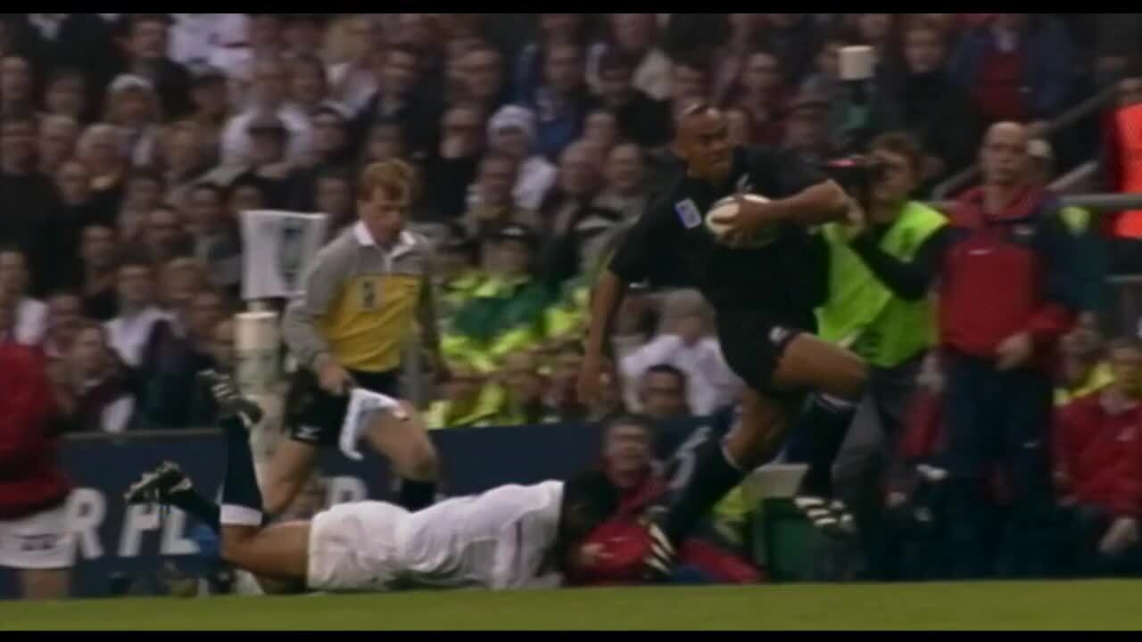 New Zealand Best Bits Jonah Lomu S Unstoppable Run V England