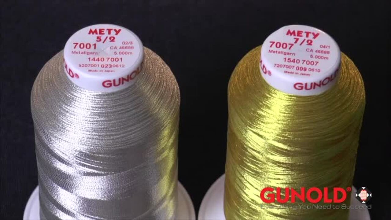 Garbo Metallic Embroidery Thread, Yellow Gold #32, 3050 Yard Spool