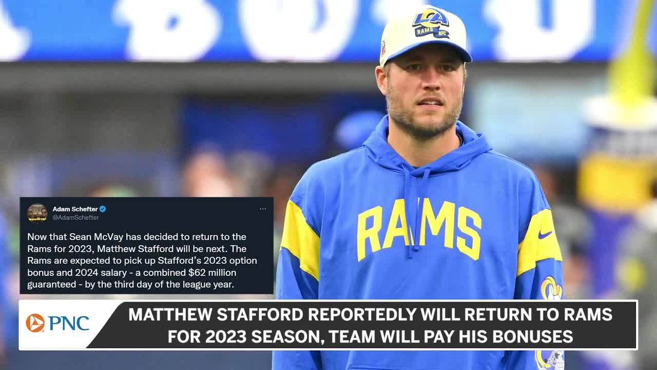 Rams to Pick Up QB Matthew Stafford's 2023 Option
