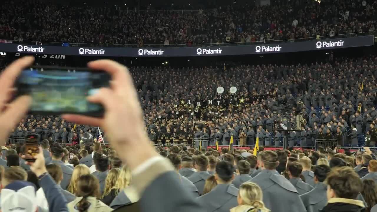 Fans Take The Field After Army Outlasts Navy At Gillette Stadium