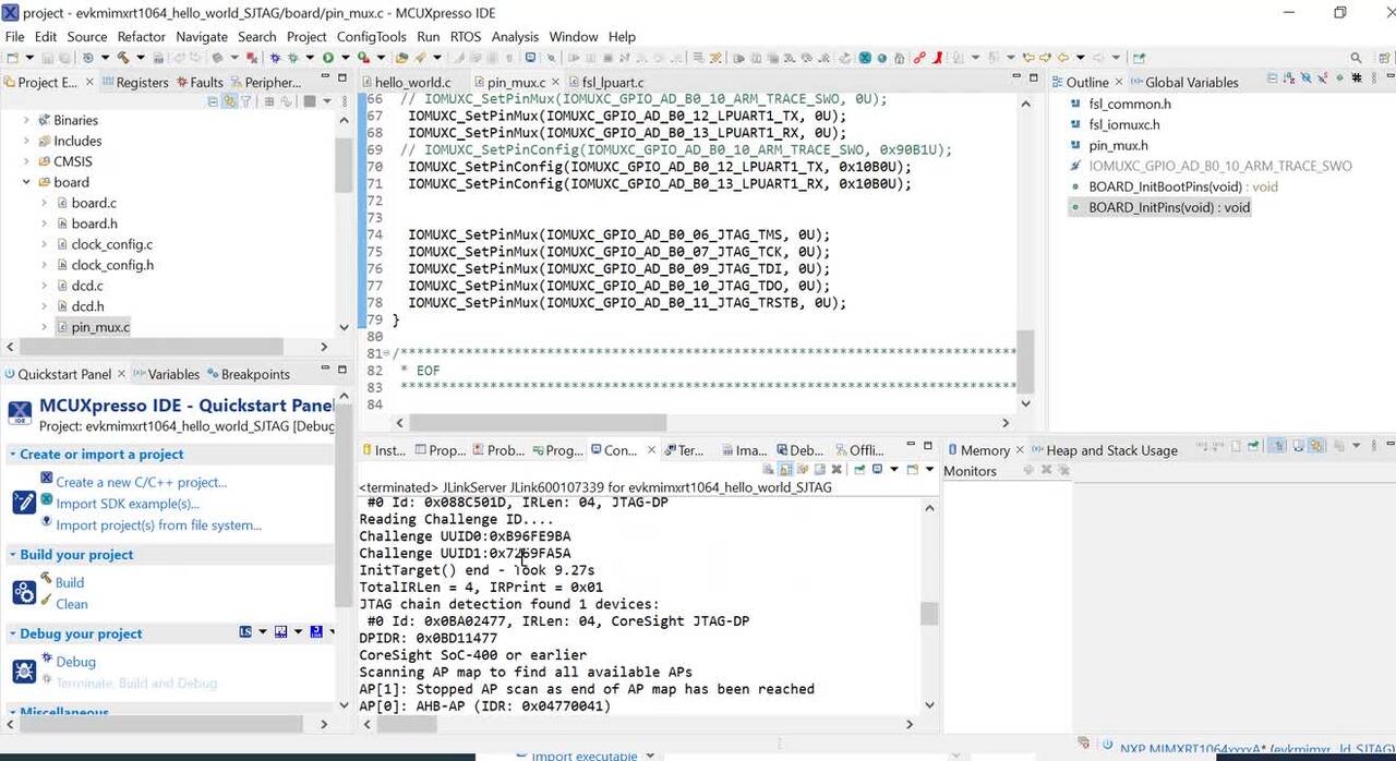 RT106X secure JTAG test and IDE debug - NXP Community
