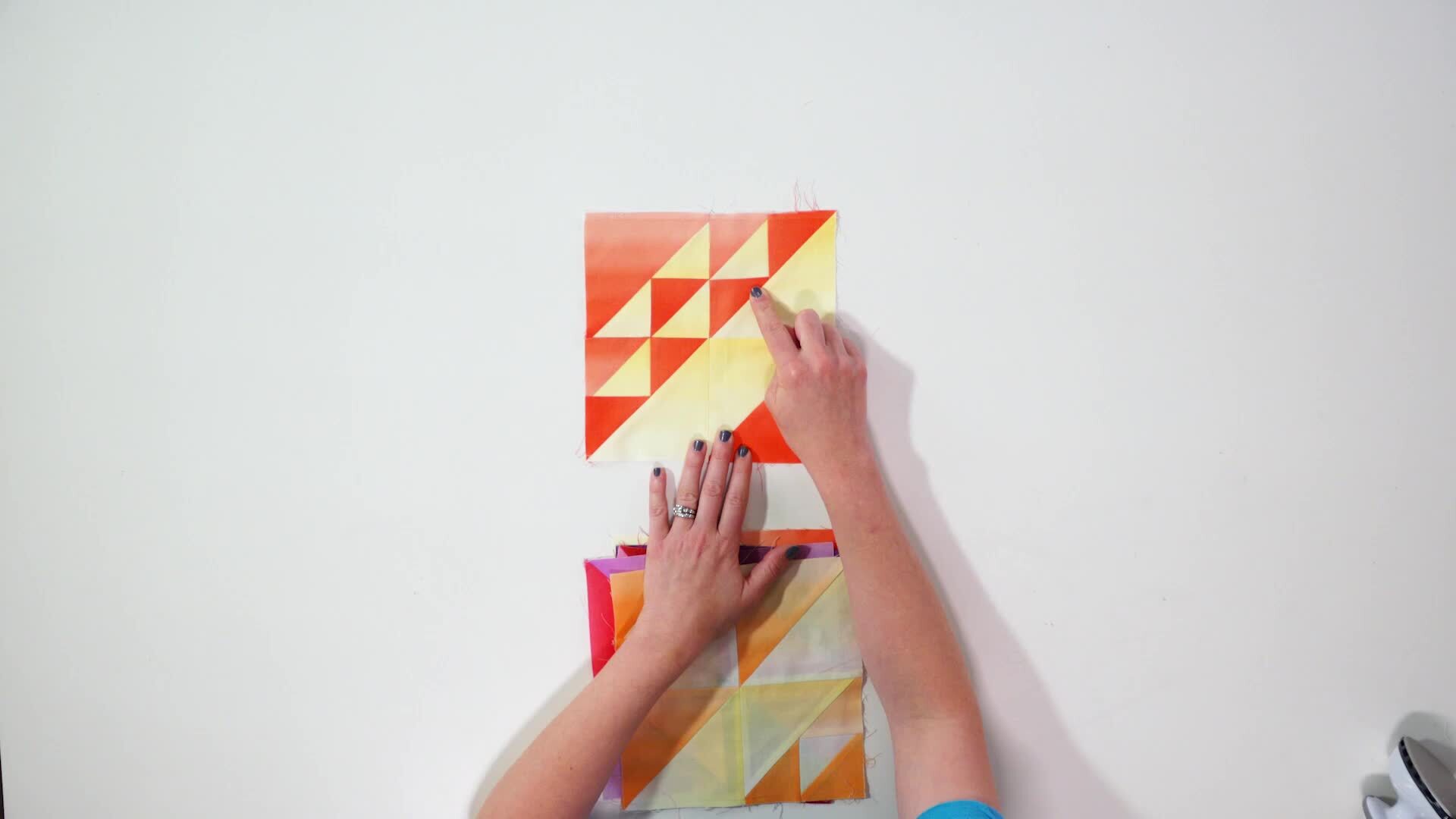 Modern Technology Half-Square Triangle Quilt