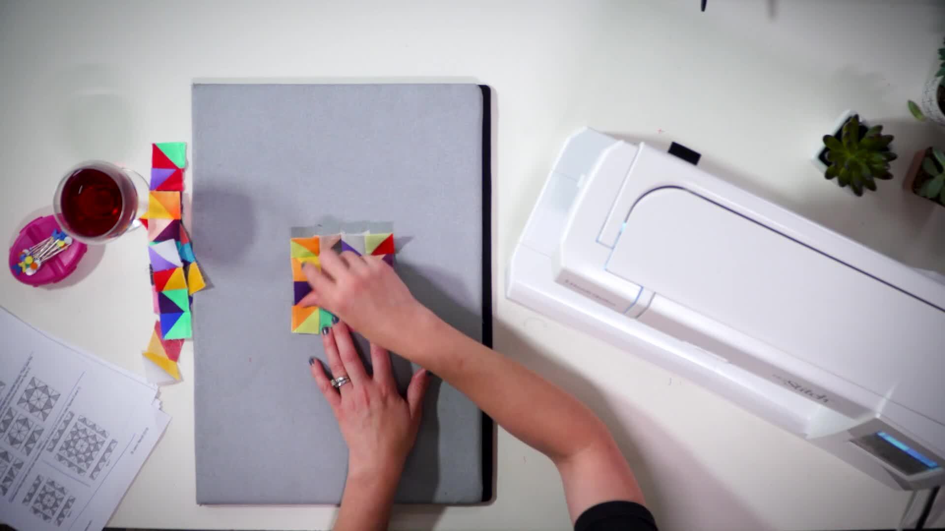 Stress Relieving Half-Square Triangle Quilt 