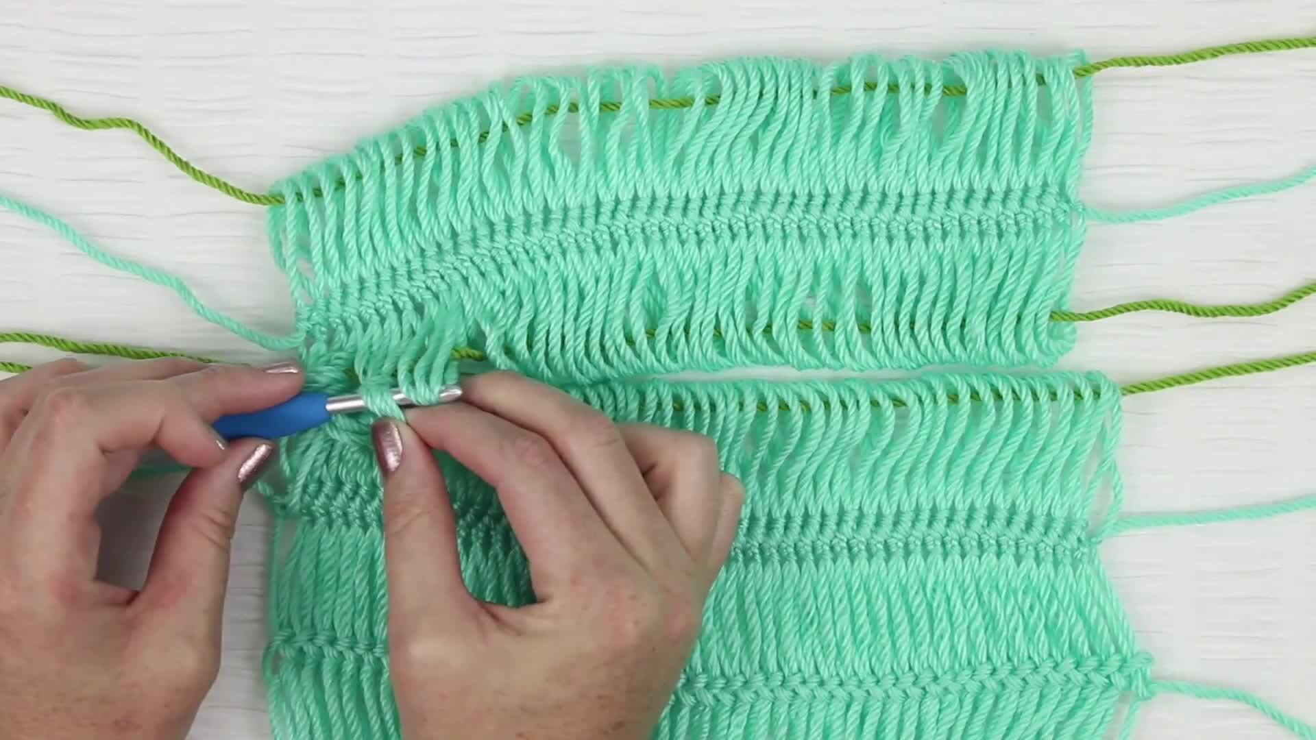 Hairpin Lace Joins Stitch (Left-Handed)