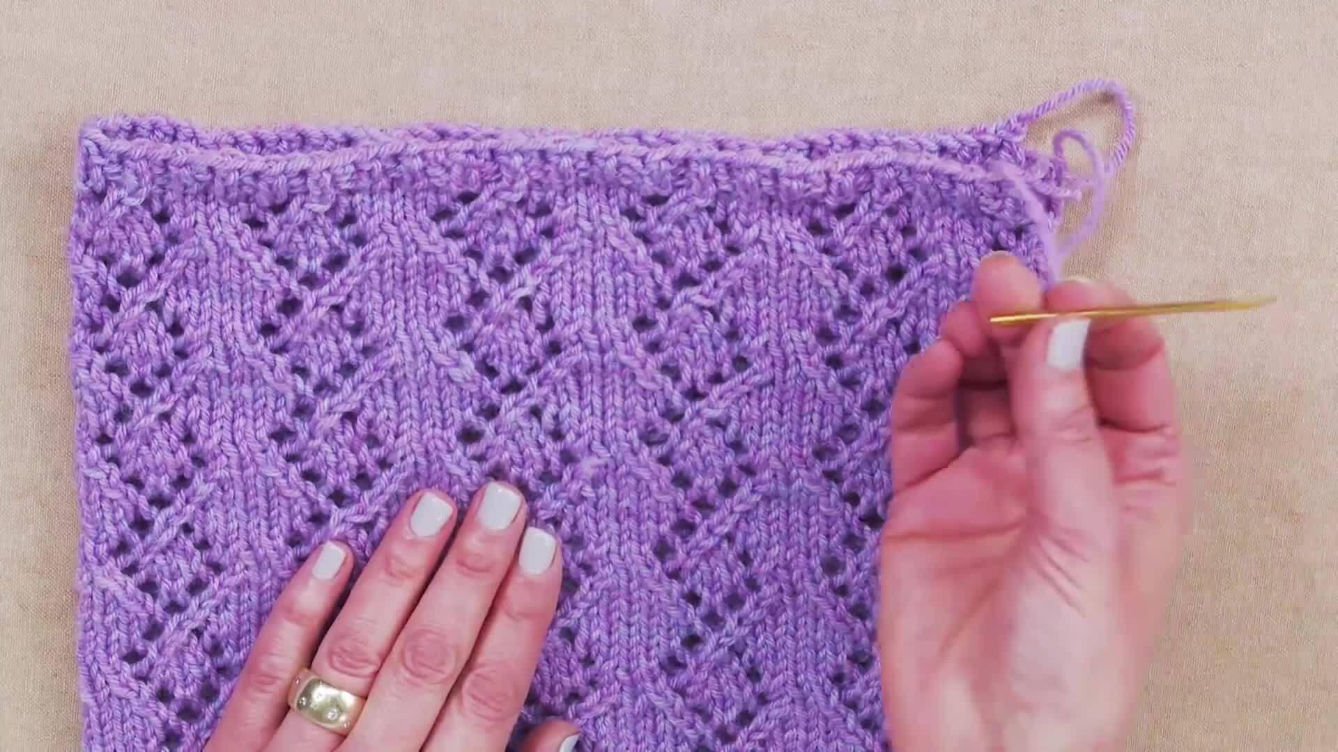 Completing the Lace Cowl