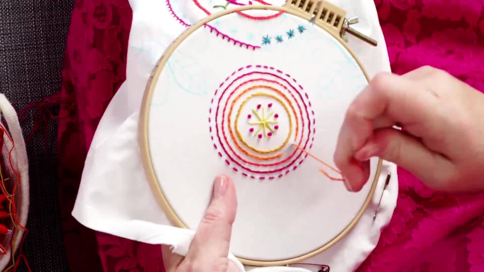 Learn &amp; Practice: Straight &amp; Outline Stitches