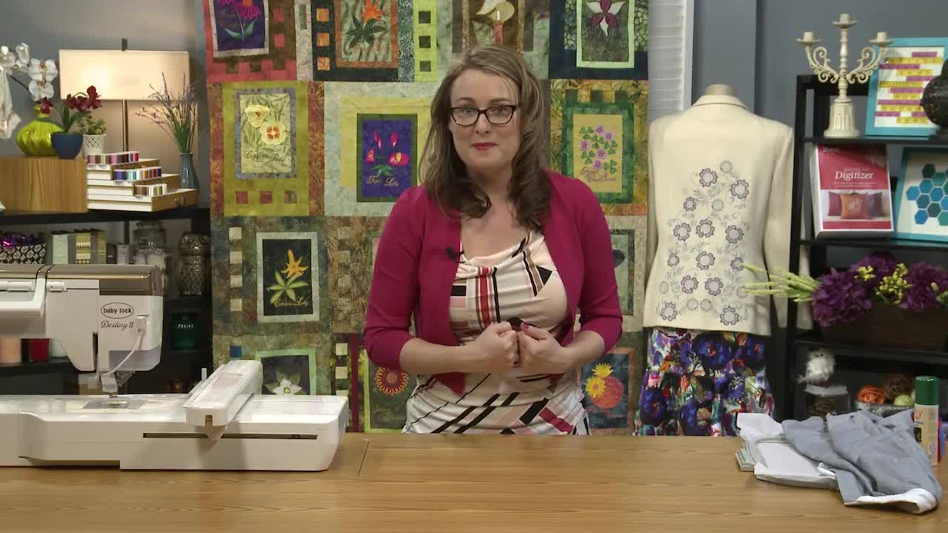 Embroidering on Shirt Sleeves