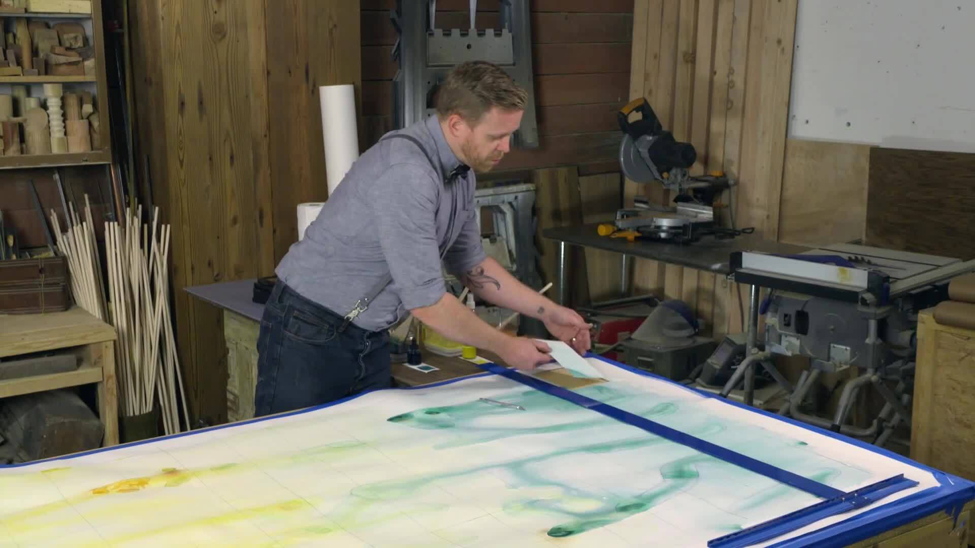 Framed Watercolor Ombré