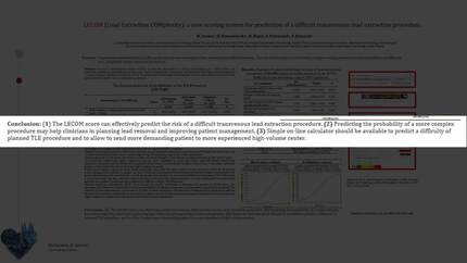 LECOM (Lead Extraction COMplexity): a new scoring system for prediction of a difficult procedure