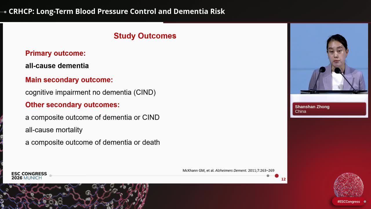 CRHCP: Long-Term Blood Pressure Control and Dementia Risk