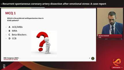 Recurrent spontaneous coronary artery dissection after emotional stress: A case report