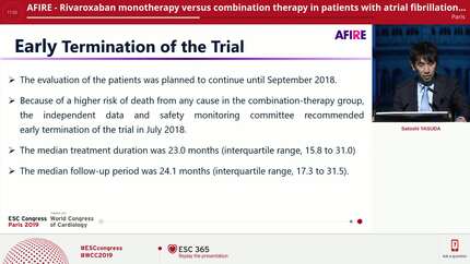 AFIRE - Rivaroxaban monotherapy versus combination therapy in patients with atrial fibrillation and stable coronary artery disease
