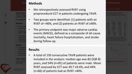 Right ventricular ejection fraction assessed by cardiac computed tomography in patients undergoing transcatheter aortic valve replacement