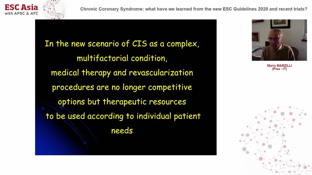 Chronic Coronary Syndrome: what have we learned from the new ESC Guidelines 2020 and recent trials? 