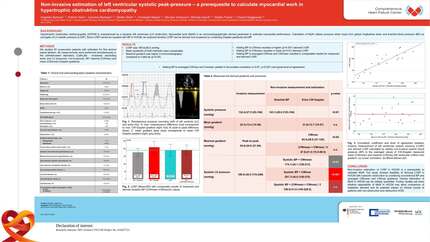 Non-invasive estimation of left ventricular systolic peak-pressure: a prerequisite to calculate of myocardial work in hypertrophic obstructive cardiomyopathy