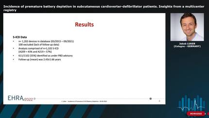 Incidence of premature battery depletion in subcutaneous cardioverter-defibrillator patients. Insights from a multicenter registry