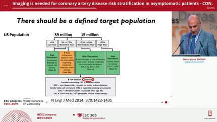 Imaging is needed for coronary artery disease risk stratification in asymptomatic patients - CON.