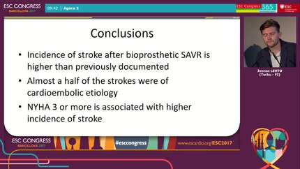 Occurrence and classification of cerebrovascular events after aortic valve replacement with a bioprosthesis