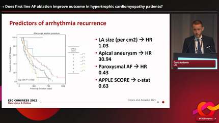 Does first line AF ablation improve outcome in hypertrophic cardiomyopathy patients?