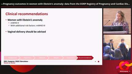 Pregnancy outcomes in women with Ebstein's anomaly: data from the EORP Registry of Pregnancy and Cardiac Disease (ROPAC)