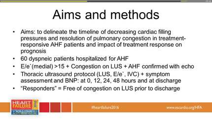 Comparison of treatment response by cardiac and lung ultrasound with symptomatic status - impact on prognosis in patients hospitalized for acute heart failure