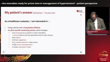 Are wearables ready for prime time in management of hypertension? - patient perspective