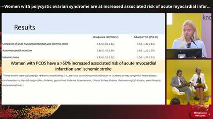 Women with polycystic ovarian syndrome are at increased associated risk of acute myocardial infarction and ischemic stroke
