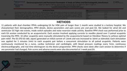 Electroacupuncture and permanent pacemaker: a study on safety and electromagnetic interference