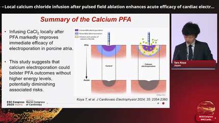 Local calcium chloride infusion after pulsed field ablation enhances acute efficacy of cardiac electroporation