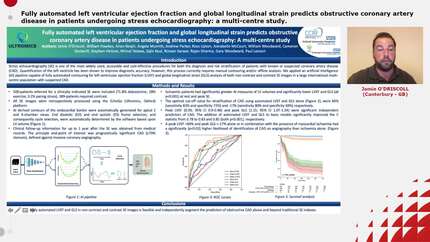 Fully automated left ventricular ejection fraction and global longitudinal strain predicts obstructive coronary artery disease in patients undergoing stress echocardiography: a multi-centre study.