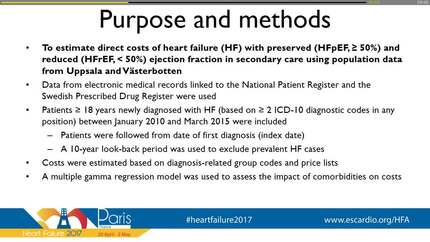 Costs associated with heart failure with preserved versus reduced ejection fraction: a retrospective population-based cohort study in Sweden