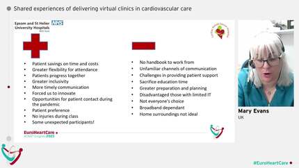 Shared experiences of delivering virtual clinics in cardiovascular care