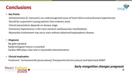 Heart failure with reduced ejection fraction and pulmonary hypertension: schistosomiasis as a possible etiological diagnosis