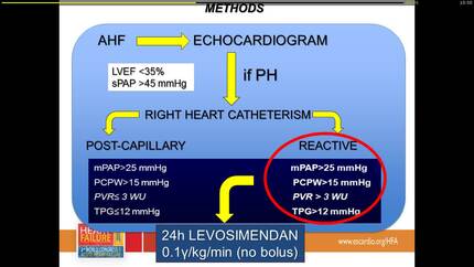 Hemodynamic effects of Levosimendan in patients with reactive pulmonary hypertension