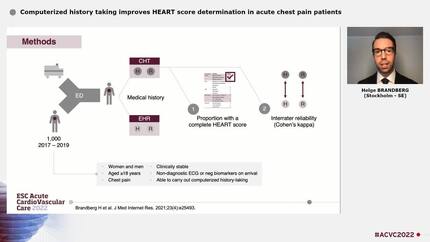 Computerized history taking improves HEART score determination in acute chest pain patients