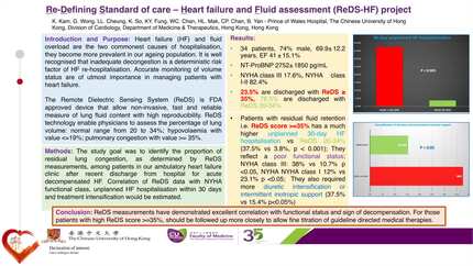 Re-defining standard of care: heart failure and fluid assessment (ReDS-HF) project