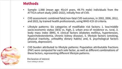 The burden of cardiovascular diseases linked to different risk factors in the context of lifestyle patterns: the ATTICA study (2002-2022)