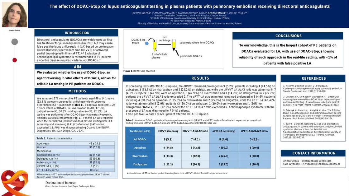 ESC 365 - The effect of DOAC-Stop on lupus anticoagulant testing in ...