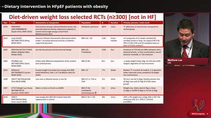 Dietary intervention in HFpEF patients with obesity
