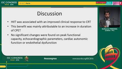 High intensity interval training improves clinical response after cardiac resynchronization therapy