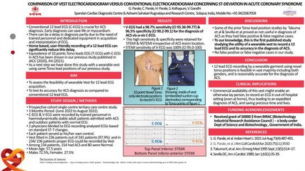 Comparison of vest-recorded electrocardiogram versus conventional electrocardiogram concerning ST-deviation in acute coronary syndrome.