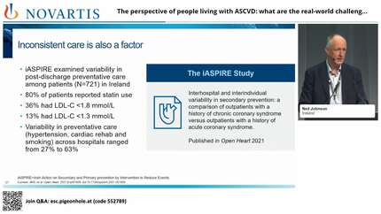 The perspective of people living with ASCVD: what are the real-world challenges patients face to keep LDL-C lower for longer?