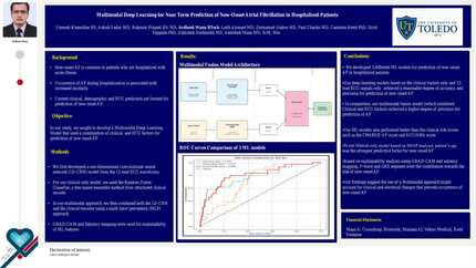 Multimodal deep learning for near term prediction of new onset atrial fibrillation in hospitalized patients