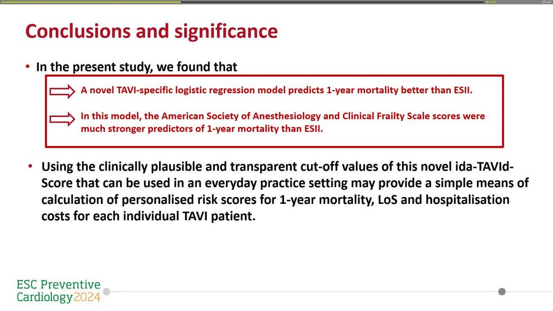 ESC 365 - Personalized pre-interventional risk stratification of ...