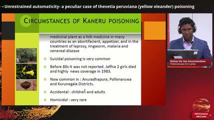 Unrestrained automaticity-  a peculiar case of thevetia peruviana (yellow oleander) poisoning