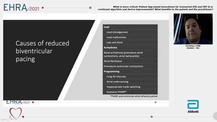 What is more critical: Patient App based innovations for Connected ICD and CRT-D or continued algorithm and device improvements? What benefits to the patient and the practitioner?