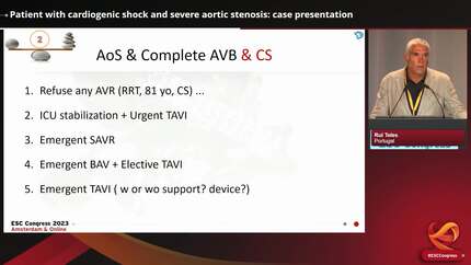 Patient with cardiogenic shock and severe aortic stenosis: case presentation
