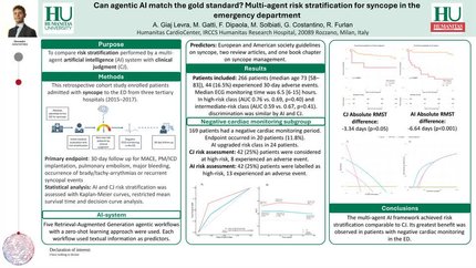 Can agentic AI match the gold standard? multi-agent risk stratification for syncope in the emergency department
