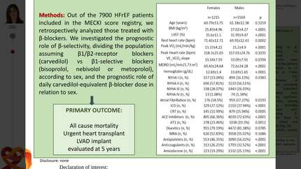 Beta-blockers effects according to sex: does selectivity and dose equally matter?